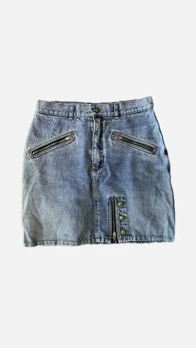 80's jean mini skirt best sale